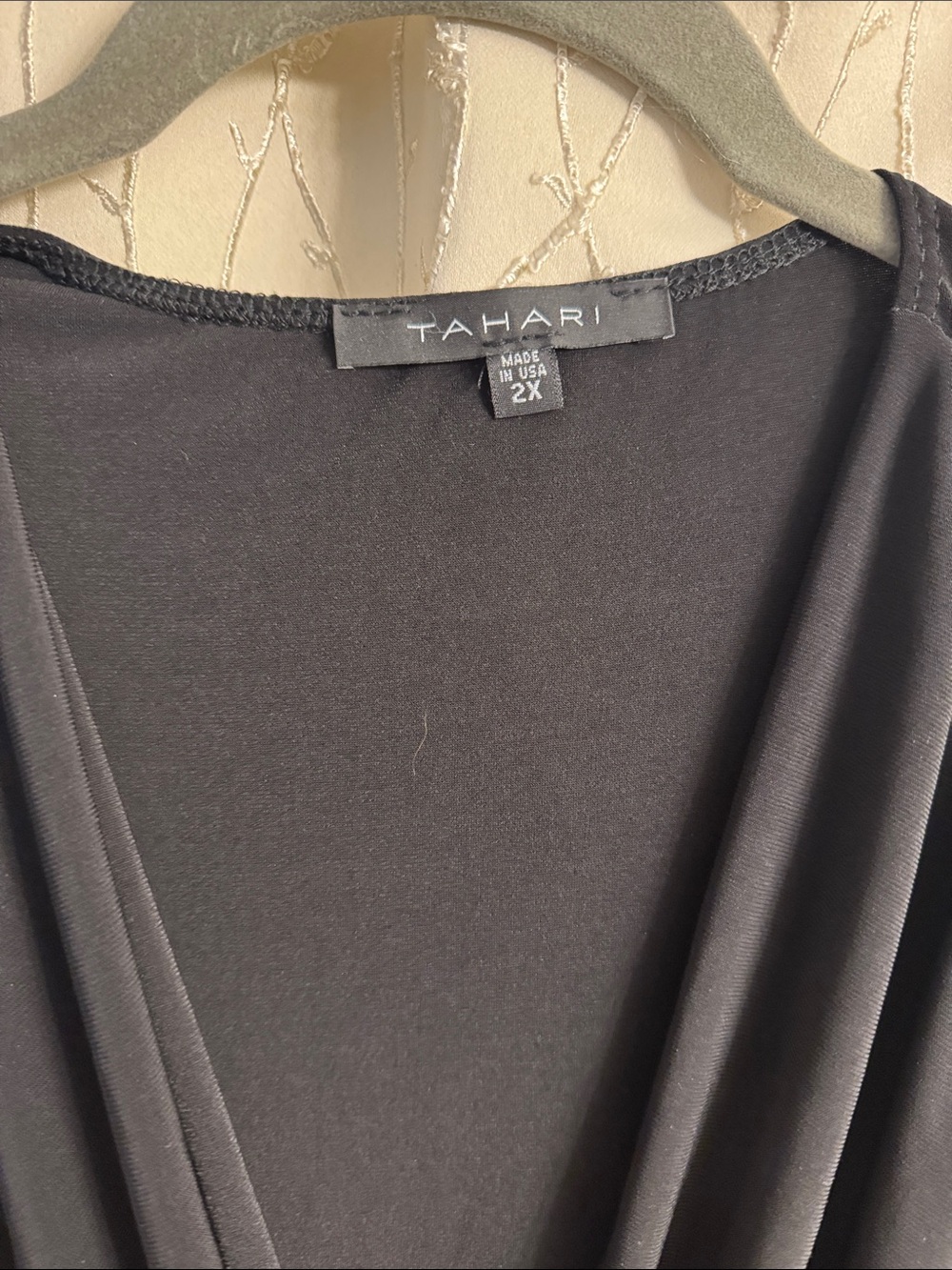 Tahari Black Sleeveless Wrap Jumpsuit with Self-Tie - Picture 2 of 6